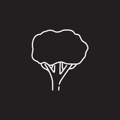 Tree linear icon. Simple element illustration. Tree linear symbol design from Ecology collection set. Can be used in web and mobile