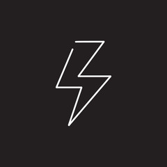 Lightning icon. Simple element illustration. Lightning symbol design from Ecology collection set. Can be used in web and mobile