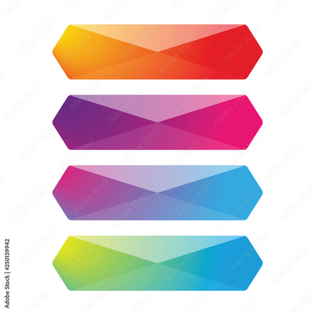 Poster empty web button set