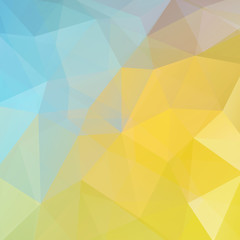 Abstract background consisting of yellow, blue triangles. Geometric design for business presentations or web template banner flyer. Vector illustration