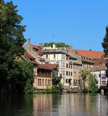 Fototapeta na wymiar Strasbourg picturesque historical district 