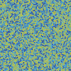 Simple confetti background, vector illustration. Pattern with mixed small spots. Yellow, blue, green colors.