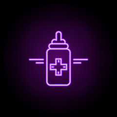 kids game outline icon. Elements of Game development in neon style icons. Simple icon for websites, web design, mobile app, info graphics