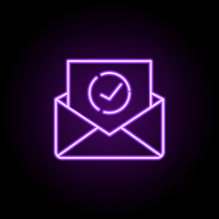 deal, inbox  icon. Elements of Professional SEO in neon style icons. Simple icon for websites, web design, mobile app, info graphics