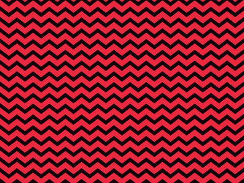 Zigzag seamless pattern with black and red color. Abstract geometric background. Vector illustration