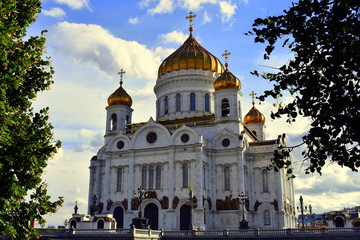 Fototapeta na wymiar Catedral de Cristo Salvador Moscou