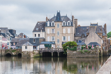 Fototapeta na wymiar Downtown Landerneau in Finistère