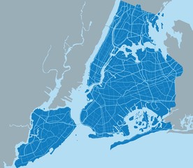 Map of Ny-York city - obrazy, fototapety, plakaty