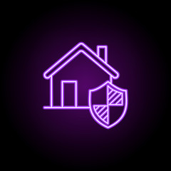 home network security outline icon. Elements of Security in neon style icons. Simple icon for websites, web design, mobile app, info graphics