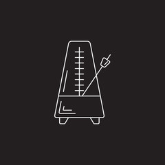 Metronome icon. Simple element illustration. Metronome symbol design template. Can be used for web and mobile