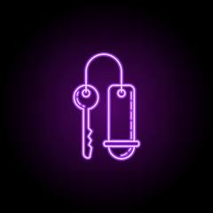 room key dusk style icon. Elements of Summer holiday & Travel in neon style icons. Simple icon for websites, web design, mobile app, info graphics
