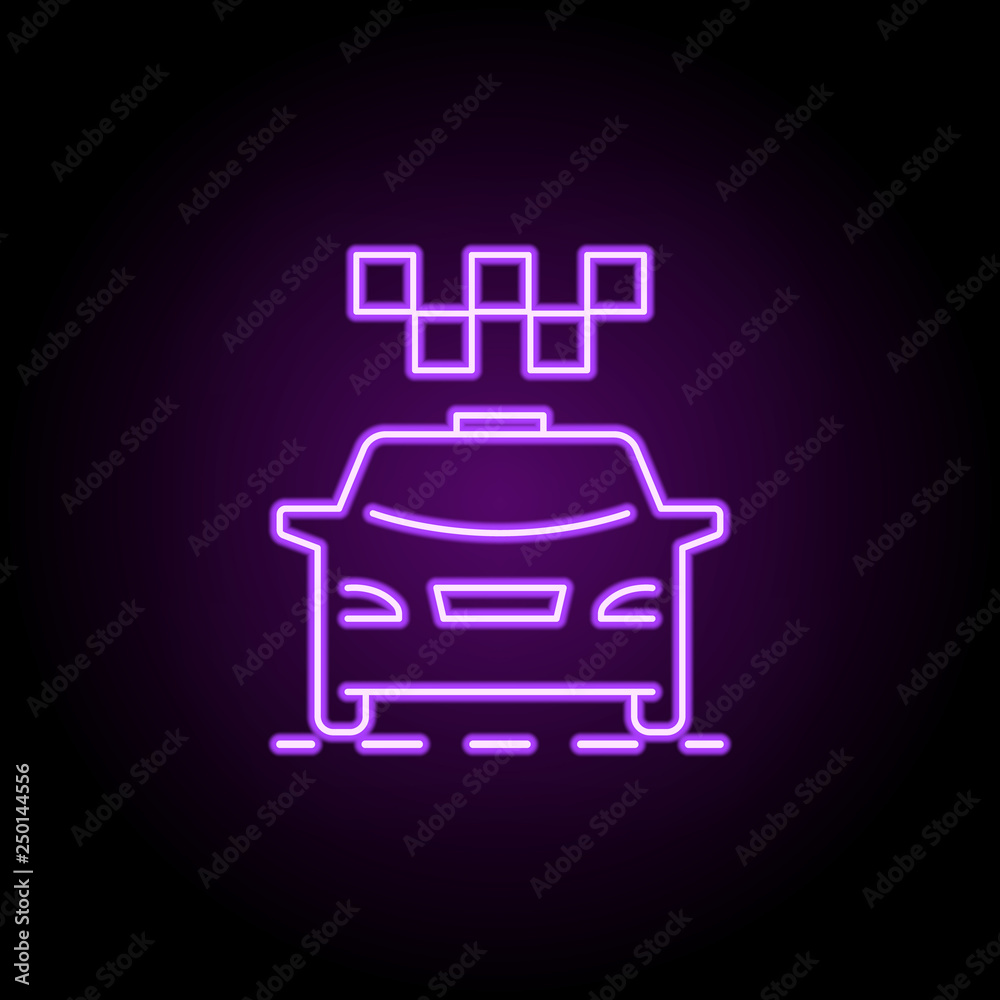 Canvas Prints taxi dusk style icon. elements of summer holiday & travel in neon style icons. simple icon for websi