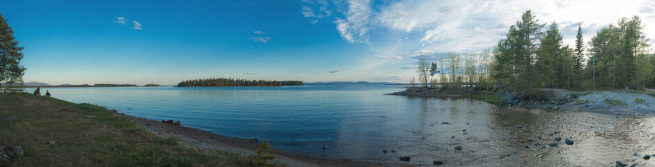 Panorama of low tide in the Kandalaksha Bay