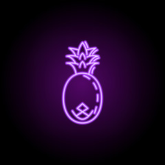 a pineapple dusk style icon. Elements of Summer holiday & Travel in neon style icons. Simple icon for websites, web design, mobile app, info graphics