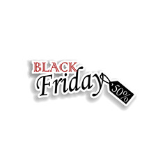 Black Friday Sale Abstract sticker icon. Elements of black friday in color icons. Simple icon for websites, web design, mobile app, info graphics