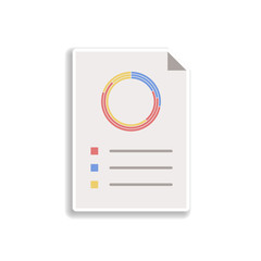 business charts sticker icon. Elements of charts in color icons. Simple icon for websites, web design, mobile app, info graphics