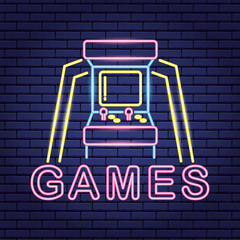 video game neon