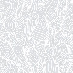 Seamless abstract light hand drawn pattern, waves background