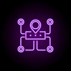 sitemap navigation line icon. Elements of Seo & Web Optimization in neon style icons. Simple icon for websites, web design, mobile app, info graphics