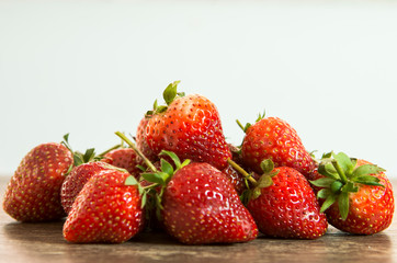 Pile of strawberry  on the table, Chiangmai Thailand
