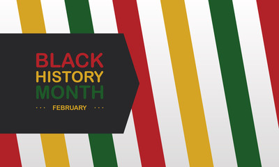 African American History or Black History Month. Celebrated annually in February in the USA and Canada. Vector poster, card, banner and background