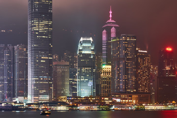Night view from Hong Kong's Chim Sha Tsui