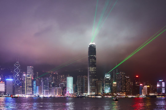Night view from Hong Kong's Chim Sha Tsui © 수동 김