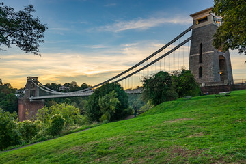 Park in Clifton near the suspension bridge in Bristol city