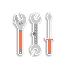 colored tools production sticker icon. Elements of Production in color icons. Simple icon for websites, web design, mobile app, info graphics