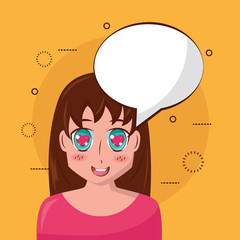 anime girl manga portrait