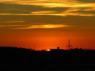 Sonnenuntergang Markt Schwaben