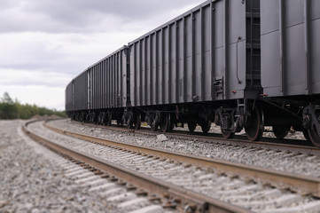 Fototapeta na wymiar freight wagons heavy loads