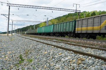 Fototapeta na wymiar Rail freight cars