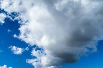 blue sky with miles of clouds