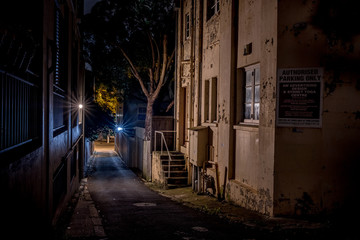 spooky alley in Sydney's Surry Hills