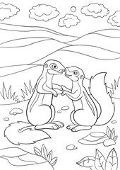 Coloring pages. Little cute xeruses.