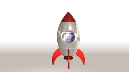 Rocket-spaceship old cartoon