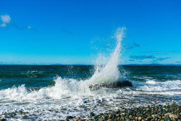 Waves Crashing on Beach | Whidbey Island, Washington
