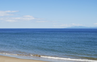 海　波　空　浜　素材