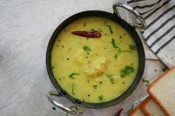 Potato stew / Curry in turmeric coconutmilk, selective focus