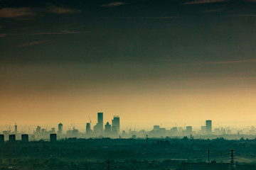 sunset over Manchester