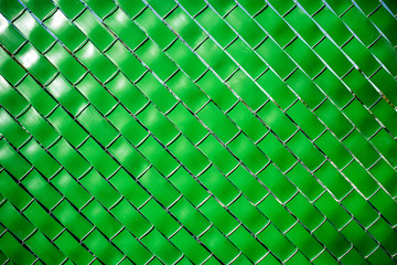 Green Grid Pattern Made with Fence (Background)
