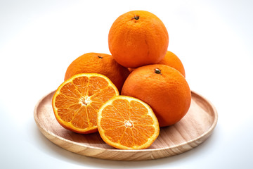 Fresh orange,isolated on a white background