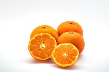 Fresh orange,isolated on a white background