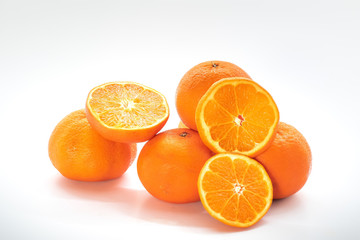 Fresh orange,isolated on a white background