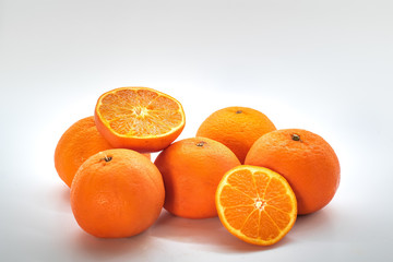 Fresh orange,isolated on a white background