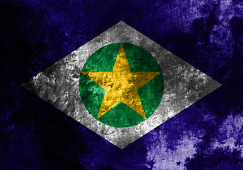 Mato Grosso grunge flag, states of Brazil