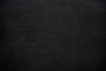 Genuine real black leather background