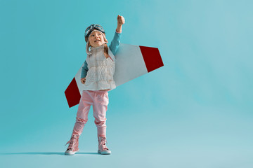 girl in an astronaut costume