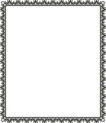 Decorative frame Elegant vector element for design in Eastern style, place for text. Floral black border. Lace illustration for invitations and greeting cards